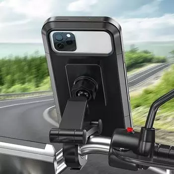 Waterproof Motorcycle Mobile Phone Navigation Holder Universal 360° Swivel Adjustable for Bicycle Motorcycle Cellphone Supp W9S8