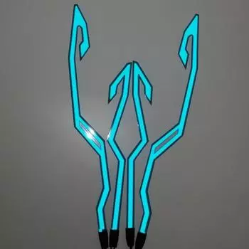 Waterproof Motorcycles Bike Helmet LED cold light Strip Sticker Flashing Lamp красный