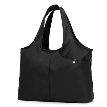 Waterproof Nylon Shoulder Large Capacity Fashion Canvas Bag Black