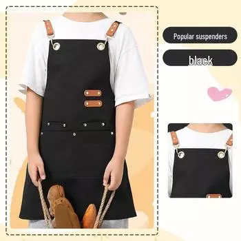 Waterproof Oil-Proof Canvas Apron - Custom Logo, Dirt-Resistant, Lightweight Summer Style for Kitchen Tasks