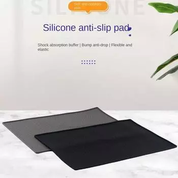 Waterproof Pet Drinking Mat Solid Color Dog Feeding Placemat Bowl Pet Food Pad Outdoor чёрный