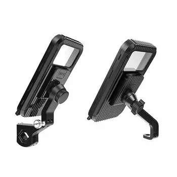 Waterproof Phone Holder Case 360 Degree Rotation Motorbike Phone Stand Strong Suction Bicycle Phone Bracket for 4-7 Inch Phone