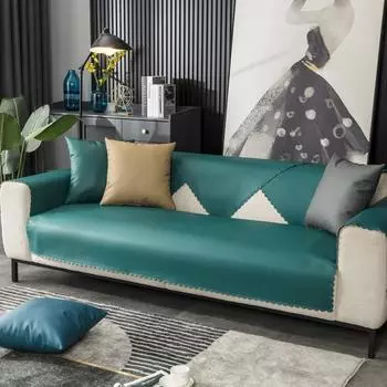 Водонепроницаемый чехол для дивана из искусственной кожи, нескользящий коврик для дивана, царапающий полотенце для детей, собак, домашних животных, для гостиной, мягкие гладкие чехлы для дивана 70x70cm 1pcs