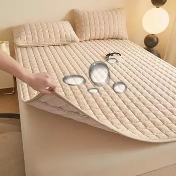 Водонепроницаемая стеганая простыня, мягкий матрас, эластичный, приятный для кожи, простыня, защитный коврик, без наволочки 80x190cm 1pc