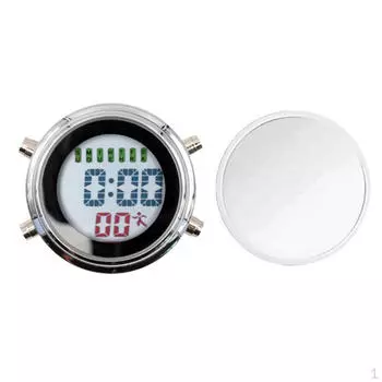 Waterproof Self-adhesive Digital Clock Red-White