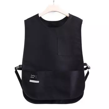 Waterproof Sleeved Apron Nylon Vest Style Coffee House Uniform for Cooks Chef and Servers