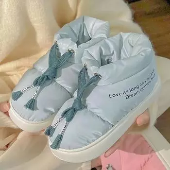 Водонепроницаемые зимние ботинки, хлопковые ботинки, латексная хлопковая обувь, удобная и теплая для ношения на открытом воздухе, женская обувь, ботильоны для женщин 36-37