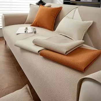 Waterproof Sofa Cover Waffle Texture Sofa Pad Thickened High-quality Sofa Covers For Living Room L-shaped Sofa Towel Home Decor A-70x70