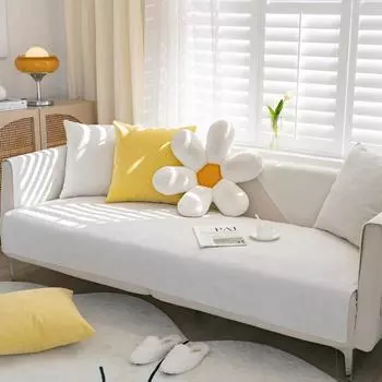 Waterproof Sofa Cushion, Anti-cat Scratch, Universal Non-slip In All Seasons, Modern Simple Solid Color Pet Urine Sofa Cover, Backrest Towel 70*70cm