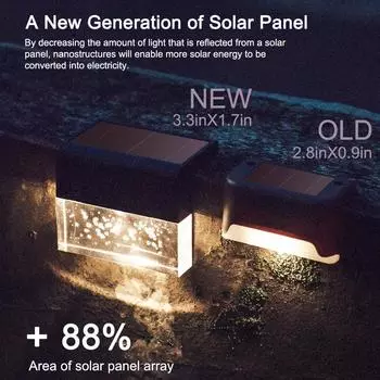 Waterproof Solar Deck Light LED Garden Step Lights RGB+Warm White Color Decorative Fence Lamp Auto ON/OFF For Stairs Patio Decor