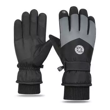 Waterproof Touch Screen Anti Slip Fleece Windproof Winter Outdoor Warm Gloves for Men and Women Riding Motorcycles Average size