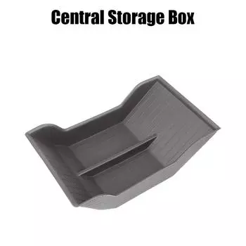 Waterproof TPE Car Storage Box Interior Organizer For Tesla Model 3/Y Central Armrest Hidden Boxes Auto Accessories Central Grey