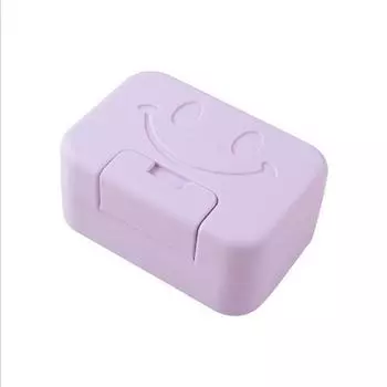 Waterproof Travel Soap Box Case Bathroom Holder Dish Leakproof Lockable Convenient Candy Color Shower Home Accessories синий