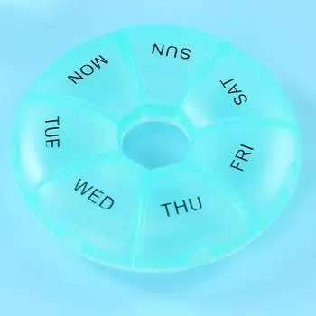 Waterproof Weekly Pill Box 7 Day Weekly Portable Travel Pill Case Colourful Convenient Mini Pill Box Travel