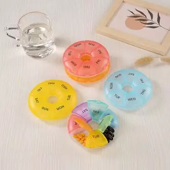 Waterproof Weekly Pill Box 7 Day Weekly Pill Dispenser Mini Pill Box Travel style E