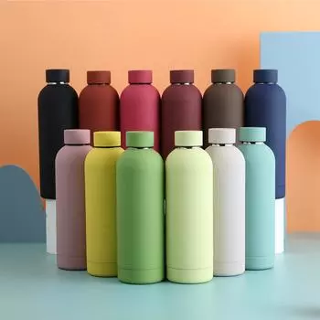 Watersy 500 мл термос из нержавеющей стали с маленьким горлышком спортивный чайник сохраняющий холод термокружка портативная изолированная чашка чайник для спортзала 500ml красный