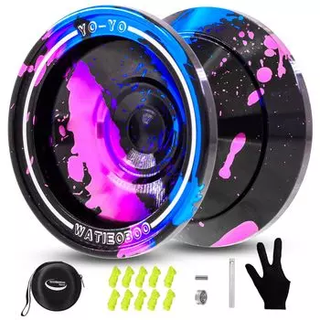 Watieoboo Yoyo Professional Metal Yoyo Reactive для детей, взрослых и среднего уровня с подшипниками KK, 10 сменными струнами в комплекте Professional,