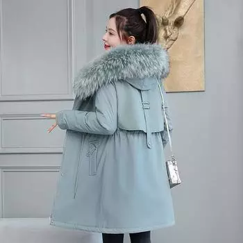 ватные стеганые изделия для женской зимней одежды, новые ватные стеганые изделия, свободное пальто и куртка на ватной подкладке. M [recommended 90-55kg]