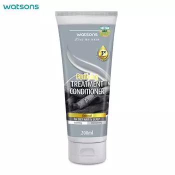 Watsons Love My Hair Treatment Кондиционер с активированным углем для жирной кожи головы, успокаивающий и увлажняющий, 200 мл. 200 ml.