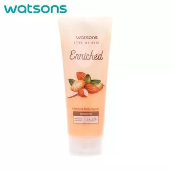 Watsons Love My Skin Обогащенная интенсивная сыворотка для тела Миндальное масло, миндальное масло и витамин Е, стойкий цветочный аромат, интенсивная сыворотка для тела 200 мл. 200 ml.