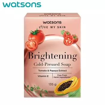 Watsons Love My Skin Осветляющее мыло холодного отжима, экстракт томата и папайи, витамин Е, без агрессивных ингредиентов 135 г. х 1/3 шт. 135 g.