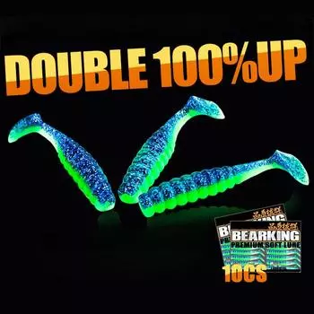 Wave Fish T-Tail Road Runner Мягкая наживка Спиннербейт Мягкий червь Мини-рыболовная катушка с корнем Хвост as the picture