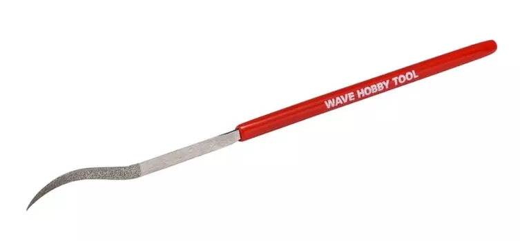 Wave Hobby Tool Series HG Алмазный напильник специальной формы, пластиковая модель инструмента, красная треугольная/изогнутая рукоятка HT-676