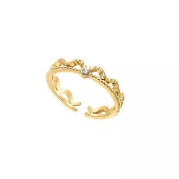 Wave Lace Ring Stainless Steel Diamond Niche Ing Wind Hemp Pattern Delicate French Open Titanium Steel Ring Opening adjustable