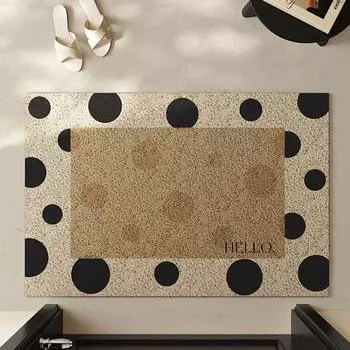 Wave Point Non-slip PVC Retro Entrance Doormat Floor Mats Silk Loop for Entryway Porch Hallway Home Decor Dust Removal Carpet 40x60cm