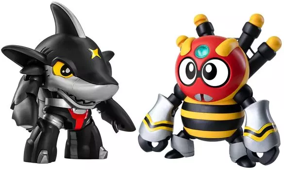 Wave Tachibanako Industries QOSMOS Series Kabutac Sharkler Spydon Set NON Scale Высота 10 см Пластиковая модель Сборочный комплект B-Robo и прибл.. Цветовая кодировка