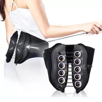 wavewave Талия Пояснично-тазовая поддержка Один размер Подходит Сильный Изогнутый талии Поддержка, Сильный, Корсет, Пояс, Пояс, Пояс, Большинство, Унисекс, Фиксация, чёрный