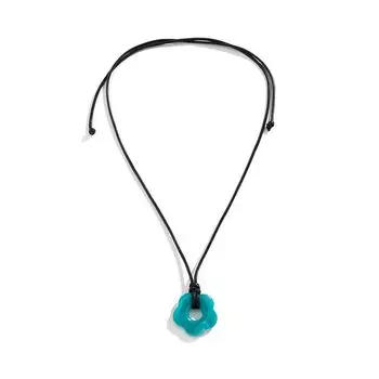 Wax Thread Simple Acrylic Girl Gift Girl Choker Women Necklace Bohemia Necklace Fashion Jewelry