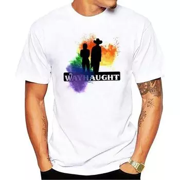 Wayhaught Rainbow Splash Boyss Летняя забавная повседневная футболка унисекс с буквенным принтом S