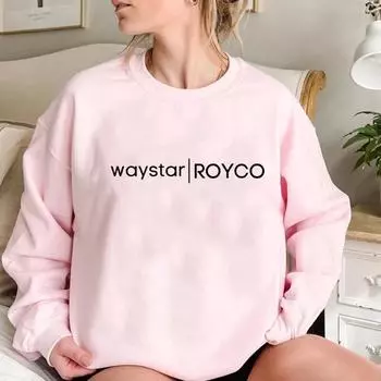 Waystar Royco Company Толстовка с круглым вырезом Succession Watch Party Толстовки унисекс Пуловеры с длинными рукавами Уличная одежда Женские топы S белый