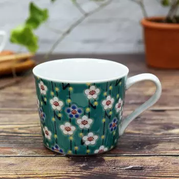 Waza no Kura Kutani ware кружка сливовая керамика люксовый бренд столовая посуда сделано в Японии Kishou праздничный подарок сливовый