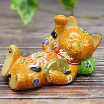 Waza no Kura Lucky Cat Украшение Удачи Спи и Жди Овальный Lucky Cat Открытие Праздничный Подарок Подарок