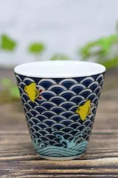 Waza no Kura Lucky Ochoko Sake Utensil Кутани Уэр Чашка Plover Керамика Бренд Японская посуда Choko Mouth Сделано в Японии
