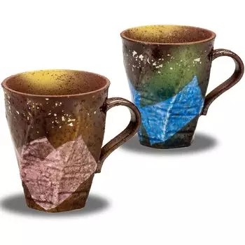 Waza no Kura Стильный набор пар кружек Kutani Ware Ginsai Gold and Silver Chirashi Pottery Luxury Brand Tableware