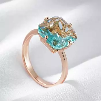 Wbmqda квадратные светло-зеленые кольца из циркония для женщин модное золотое обручальное кольцо ювелирные изделия 7 светло-зеленый