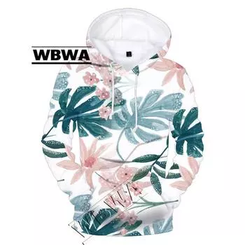 WBWALuxury Personality Classic Beautiful Flower 3D Hoodies Sweatshirts Men/Women Long Sleeve Hoodie Casual Sweatshirt Pullovers S
