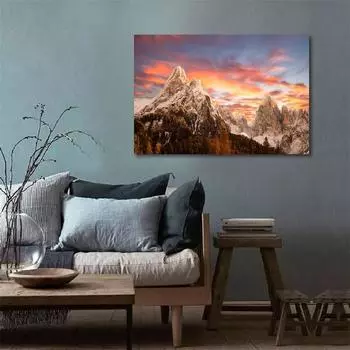 WCIC художественные принты, картины, огненные облака, сцена, художественная ткань, домашний фон, украшение на стену, подвесная живопись 21cm*30cm