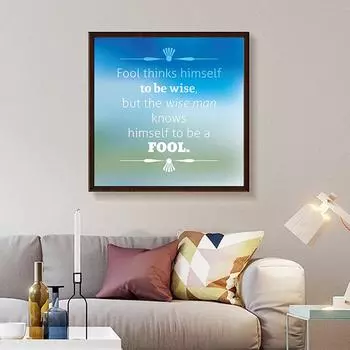 WCIC новая художественная ткань, английские вдохновляющие фразы, цитаты знаменитостей, плакат, декоративная живопись, украшение на стену дома, подвесная картина 20*20cm