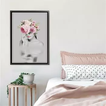 WCIC Новая художественная ткань Таинственная женщина, закрывающая лицо Художественная роспись Декоративная живопись Домашний фон Украшение стены Подвесная картина