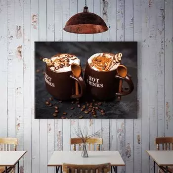 WCIC новая художественная ткань, вкусная кофейная чашка, шоколадный торт, декоративная живопись, домашний фон, украшение на стену, подвесная картина