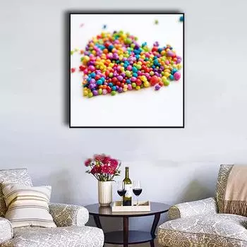 WCIC новая художественная ткань вкусные цветные бобы декоративная живопись домашний фон украшение стены подвесная картина