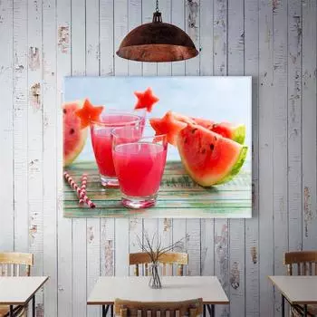 WCIC новая художественная ткань вкусный арбузный сок бургер декоративная живопись домашний фон украшение стены подвесная картина 60*40cm
