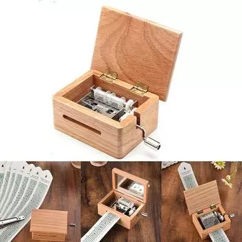 WCIC новая музыкальная шкатулка «сделай сам», 15 тонов, ручная винтажная музыкальная шкатулка, деревянный шкаф, музыкальная шкатулка «сделай сам», украшение дома