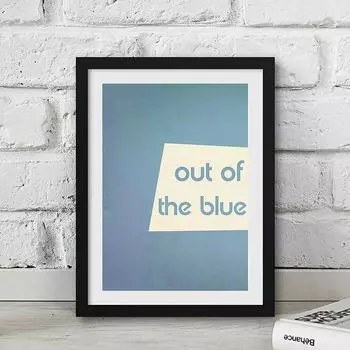 WCIC новая современная синяя простая серия из синей декоративной живописи художественная ткань домашний фон украшение стены подвесная картина 15cm*21cm