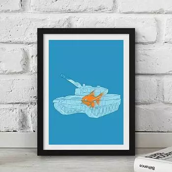 WCIC новая современная синяя простая серия танк декоративная живопись художественная ткань домашний фон украшение стены подвесная картина 15cm*21cm