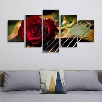 WCIC Новые художественные картины Красная роза Тема Пентатическая живопись Художественная ткань Домашний фон Украшение стены Подвесная картина